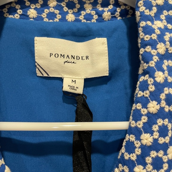 Pomander Place Blue and White Floral Dress M - Picture 5 of 12